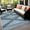 BLUE, variant on World Rug Gallery Contemporary Geometric Stripe Weather Resistant Reversible Indoor/Outdoor Area Rug - RUST 2'x7'