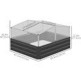 thumbnail image 3 of Galvanized Raised Garden Bed with Greenhouse, Steel Planter Box, Grey, 3 of 10