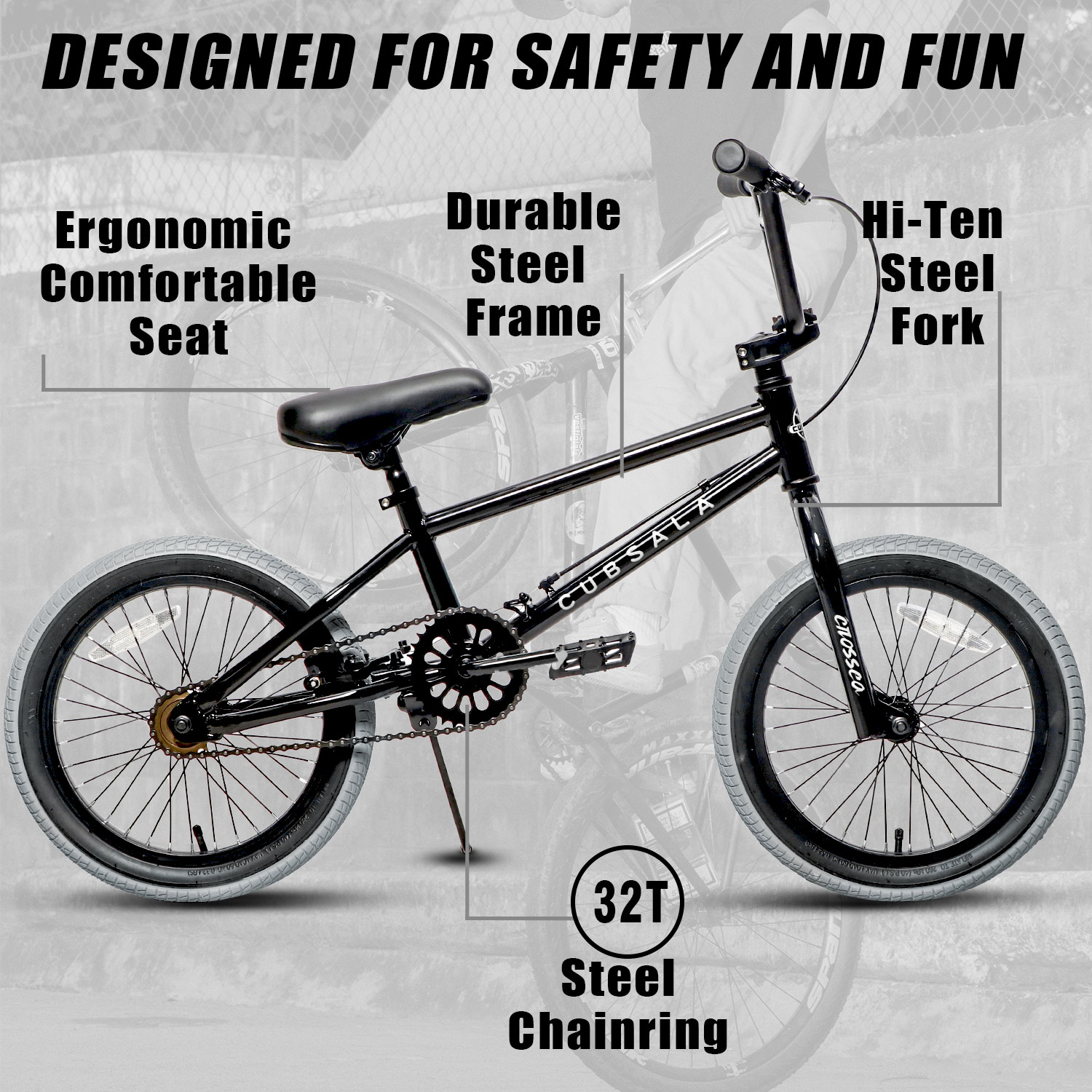Cubsala Freestyle BMX Bike 18-Inch photo 2