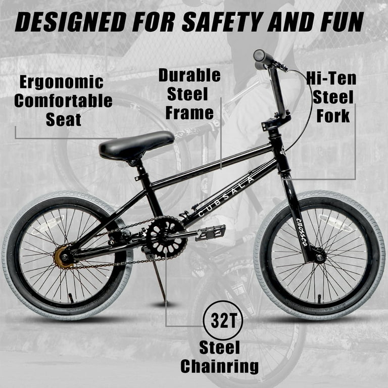 cubsala Freestyle BMX Bike, 18 Inch Kids Bicycle for 5-9 Years Old