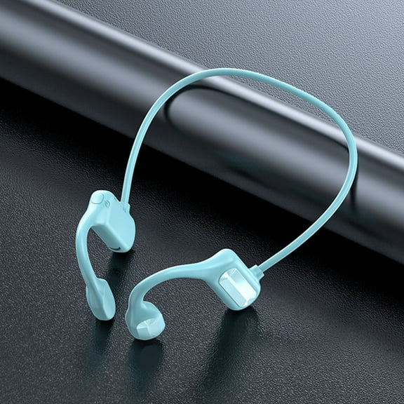 Wireless Bluetooth Headset Bone-Conduction Headphones Bluetooth.2 Wireless Earbuds Outdoor Sport Headset Business Headset - Blue