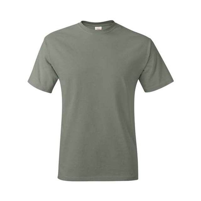 Camiseta de manga corta verde lavado a la piedra Hanes 50/50 mediana 5250