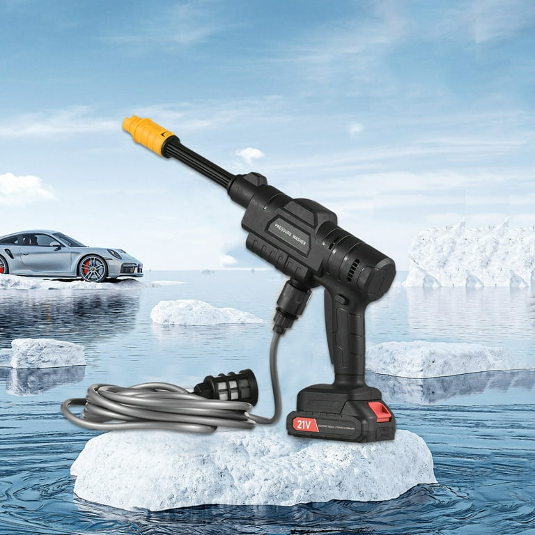 Cordless High Pressure Washer,Portable Handheld Car Cleaning Machine with  1500mAh Battery,Fast Charger and High Pressure Nozzle Included,High Power