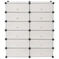 thumbnail image 3 of vidaXL Interlocking Shoe Organizer with 12 Compartments White, 3 of 5