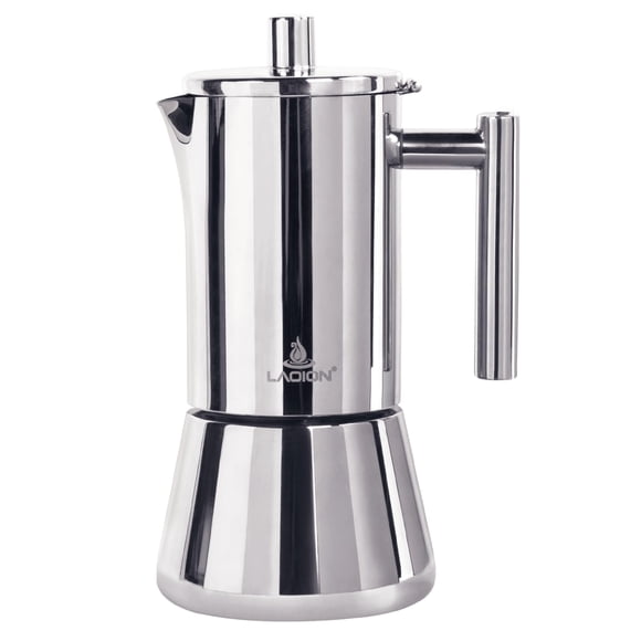Cafetera espresso Stovetop LAOION, 520 ml, 12 tazas, acero inoxidable
