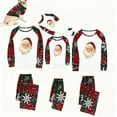 thumbnail image 4 of Zwiiyzr Family Christmas Pajamas Matching Sets for Baby Parent Child Christmas Set Printed Home Clothes Pajamas Long Sleeved Jumpsuit Baby Red-Baby, 4 of 5