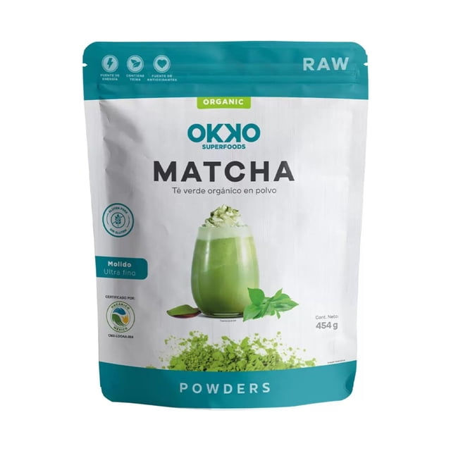 Okko Superfoods Té Verde Orgánico Matcha en Polvo, 454g, Orgánico