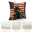 thumbnail image 4 of Sheronv Motorcycle Rider Graphic Decorative Cushion Cover for Home Couch Living Room, Durable Cotton Linen Fabric, Aesthetic Design, 1PC 18x18in, 4 of 5