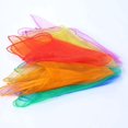 thumbnail image 3 of Square Dance Scarves, 14 Pcs Juggling Scarf Props Magic Trick Silk Scarves Music Movement Scarf 7 Colors 17 By 17 Inches, 3 of 5