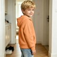thumbnail image 4 of Abcomgle Kids Zip Up Hoodie Boys Waffle Knit Full-Zip Jackets for Teens Raglan Long Sleeves Boys Sweaters Trendy Fall Hooded Hoodies for Boys with Pockets, 4 of 6