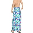 thumbnail image 3 of LA LEELA Men's Bath Trunk Swimwear Sarong Pareo Beach Wrap One Size Blue-Y580 Summer Vacation Party, 3 of 4