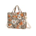 thumbnail image 7 of FORMRS Womens Corduroy Tote Bag Crossbody Shoulder Handbag with Pocket, Rustic Floral, 7 of 7