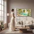 thumbnail image 5 of Beach Window Canvas Wall Art - Large Coastal Picture Landscape Canvas Prints Tropical Sea Paintings, Horizontal Summer Seascape Artwork for Living Room Bedroom, 5 of 7
