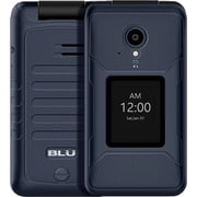 Restored BLU Tank Flip |Unlocked | 4G LTE Flip Phone|2022 | 2.8 + 1.8 Display | Blue
