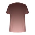 thumbnail image 6 of Ruimatai Women's Casual Loose Ombre Short Sleeve Cross Sleeve Asymmetric Neck Button T-Shirt Top, 6 of 7