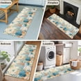 thumbnail image 5 of Runner Rug 2'x6', Teal Blue Coastal Washable Non-Slip Hallway Runner Rugs, Summer Beach Starfish Shell Coral Nautical Retro Bedside Rugs Floor Mats Carpet Runners for Kitchen Bathroom Laundry Room, 5 of 8