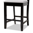 thumbnail image 5 of Bowery Hill Gray Upholstered Espresso Finished Wood 2-Piece Pub Chairs, 5 of 8