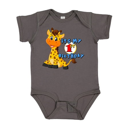 

Inktastic 1st Birthday Giraffe Gift Baby Boy or Baby Girl Bodysuit