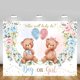 thumbnail image 4 of 7x5ft Bear Gender Reveal Baby Shower Party Backdrop Boy or Girl Blush Pink Blue Floral Photography Background Party Decor Blue and Pink Balloons Gold, 4 of 4