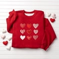 thumbnail image 2 of NAISIBABY Girls Sweatshit with Fleece Lined (1-13T), Heart Prints Long Sleeve Crewneck Fall Winter Fashion Valentine's Day Tops Red 6T, 2 of 5