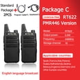 thumbnail image 1 of Retevis RT622 Mini Walkie Talkie Radio Emergencia Talkie Walkie pmr446 Wolkie Tokie Walkies de Largo Alcance Radio Portatil pmr 446 Pequeña de Comunicación Walkie-talkie Restaurante Hotel Escuela, 1 of 5