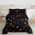 thumbnail image 2 of Manfei Cute Cat Queen Comforter Set,Galaxy Stars Print Bedding Sets,Boho bohemian Style Bedding Comforter Set For Girls Kids,Ultra Soft Home Decor Reversible,3-Piece, 2 of 8