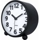 thumbnail image 2 of Black Silent Analog Alarm Clock,Black Metal Large 3D Digits,Non Ticking Table Clock with Night Light Bedside Alarm Clock 10.8cm, 2 of 5
