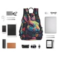 thumbnail image 4 of Yiaed Colorful Patterned Rabbit Print Lightweight Backpack Travel Backpacks Hiking Daypack for Women Men, 4 of 5