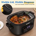 thumbnail image 5 of Sunvivi 12-in-1 Digital Programmable Slow Cooker, 6.5 QT Large Multicooker, Multi-Cooker with Timer, Temp Control, Black, 5 of 10