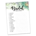 thumbnail image 2 of Inkdotpot Greenery FloralParty Wedding Supplies 50-Pack Wedding Word Scramble Bridal ShowerGameCards, 2 of 7