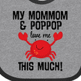 thumbnail image 4 of Inktastic Mommom and Poppop Love Me Grandson Boys or Girls Baby Bib, 4 of 4