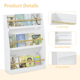 thumbnail image 4 of Jopath 3-Tier Bookshelf,Kids Bookshelf,Book Storage Rack for Bedroom,White, 4 of 4