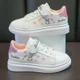 thumbnail image 2 of 2022 primavera y otoño nuevos zapatos deportivos informales blancos para niños zapatos para correr de fondo plano para estudiantes y mujeres zapatos de tablero para 3-12 años, 2 of 5