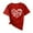 A Red, variant on Womens Graphic T Shirts Valentines Day Heart Print Graphic Tee Crewneck Short Sleeve Shirts L, Gifts for Women