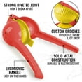 thumbnail image 5 of Zulay Kitchen 2-in-1 Manual Lemon Squeezer Manual Juicer Citrus Press - Red/Yellow, 5 of 8