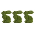 thumbnail image 1 of 3 unids Flocked Bunny Statues Decoraciones de conejo de Pascua Decoraciones encantadoras del patio, 1 of 4