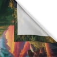 thumbnail image 2 of Ambesonne Lake Kitchen Curtains, Colorful Mesmerizing Scenery, 55"x36", Burnt Sienna Green Teal, 2 of 3