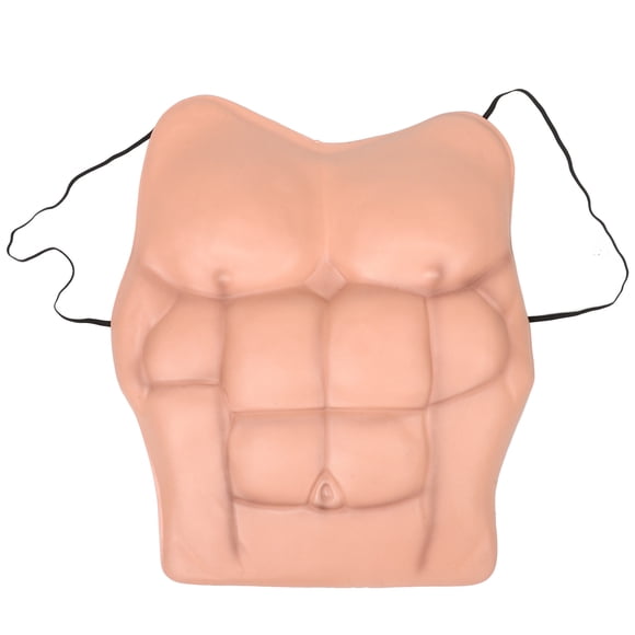 Traje con músculos realistas para hombres, pecho con músculos falsos artificiales de medio cuerpo para Halloween, cosplay y fiestas de disfraces