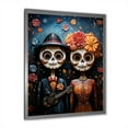 thumbnail image 2 of Designart "Day of the Dead in Mexican Art I" People Framed Wall Art - Global Yellow Mexican Art Living Room Framed Canvas Art, 2 of 6