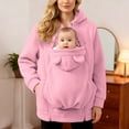 thumbnail image 7 of NIEWTR Women Hooded Sweatshirt Fleece Zip Up Baby Wearing Jacket Maternity Winter Coat Thicken Baby Wearing Clothes, 7 of 7