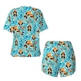thumbnail image 5 of Lsque Lovely Sea Otters Women's Short-Sleeved Pajama Set - 2 Piece Soft and Lightweight Sleepwear Set-XX-Large, 5 of 9