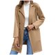 thumbnail image 2 of Puntoco Chaqueta para mujer Chaqueta sólida Botón Turndown Neck Slim Fit Chaqueta cálida mediana y larga Puntoco  Puntoco-794, 2 of 6