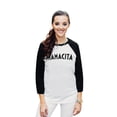 thumbnail image 2 of Thread Tank Mamacita Unisex 3/4 Sleeves Baseball Raglan White Black Small, 2 of 4
