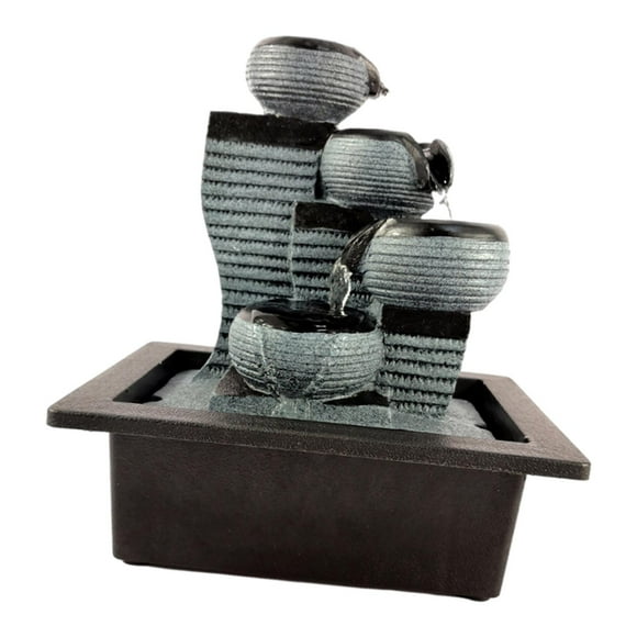 Electric Waterfall Fountains Decoration Resin 3 Tiers Indoor Water Fountain