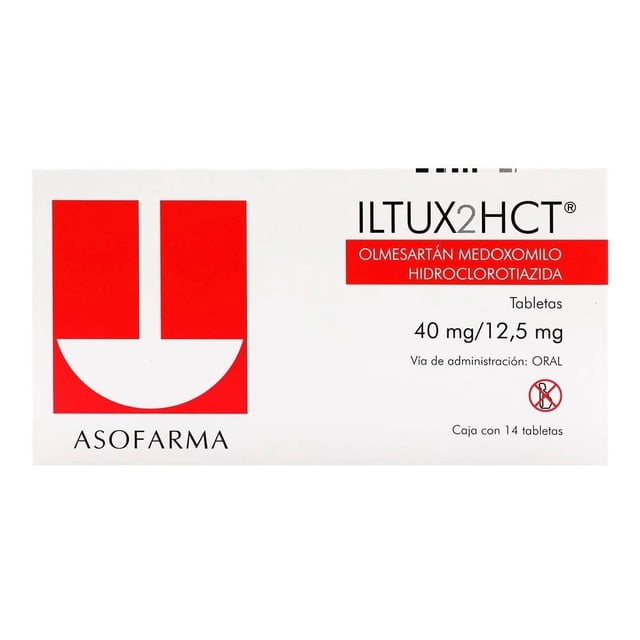 Iltux2hct 40 mg/12.5 mg 14 tabletas