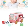 thumbnail image 4 of Jouet de Bus Musical, Rond Bord 3D Blocs Cultiver la Conscience Spatiale Bus de Musique Xylophone Perles Colorées pour l'Extérieur pour les Enfants Rouge, 4 of 8