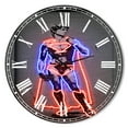 thumbnail image 1 of Designart 'David Michelangelo Superman' Oversized Modern Wall Clock, 1 of 5