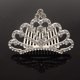thumbnail image 3 of Princesa Tiara Peine, accesorios para el pelo con diamantes de imitación de cristal de flores para niñas Feliz Sencillez, 3 of 5