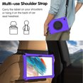thumbnail image 3 of Decase Kids Friendly Tablet Shell for Samsung Galaxy Tab A8 10.5 inch 2022 Model SM-X200/X205/X207,Rugged Shockproof Hybrid Armor Cover With Shoulder Strap / 360° Rotating Kickstand, Purple, 3 of 9