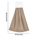 thumbnail image 2 of Haosy 2 Pack Kitchen Wash Cloths with Hanging Loops Absorbent Absorbent Quick Drying Hand Towels, Mojave Tan, 2 of 7